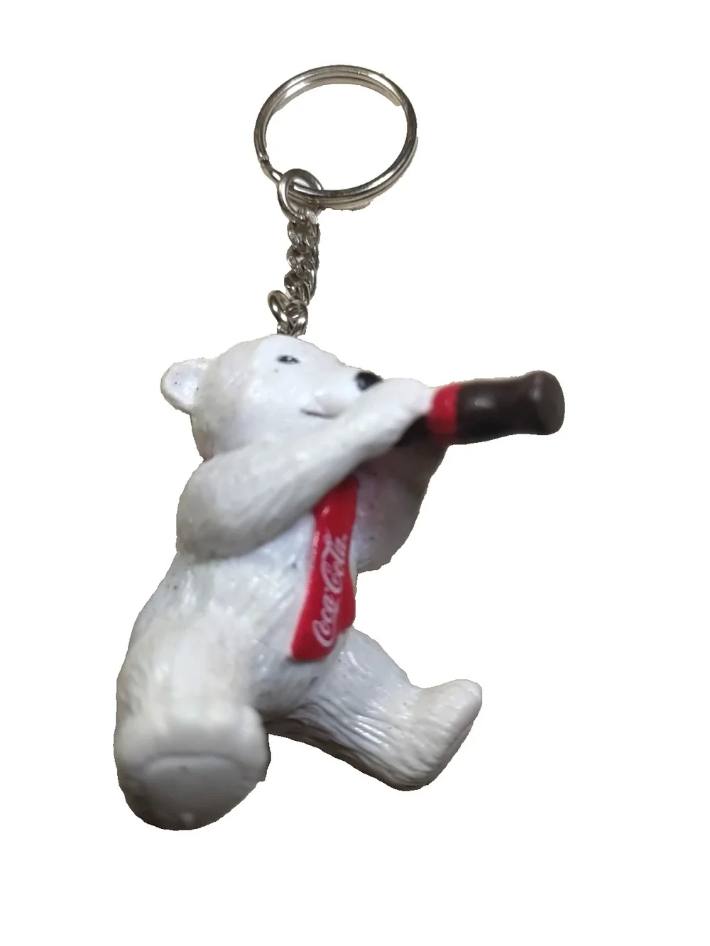 Coke Cola Polar Bear Plastic bear Keychain